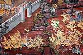 Detail from a mural painting with a 'Ramakien' motif - Thai version of the Indian Ramayana - from the temple complex of the Emerald Buddha, Bangkok (late 18th century) 